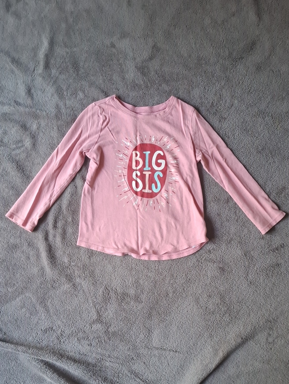 Old Navy Pink 'BIG SIS' Long Sleeve Tee